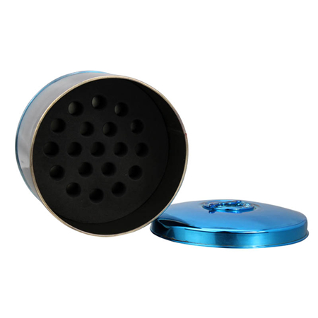 round metal pill box